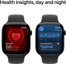 Apple Watch Series 10 - Wifi - 46mm - Zwarte Aluminium Case met Zwart Sportbandje - M/L — thumbnail 7