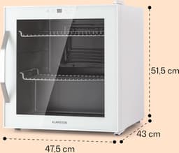 Klarstein Mini Koelkast met Glazen Deur, Kleine Stille Mini Koelkast voor Kamer & Tuin, Indoor/Outdoor Drankkoelkast met IoT/App-bediening, Koelkast voor Cosmetica & Dranken, 5–18 °C, 47 L — thumbnail 13