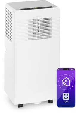 Klarstein mobiele airconditioner met luchtafvoerslang, 4-in-1 airconditioner met ventilator, luchtontvochtiger & nachtmodus, kleine & draagbare airconditioner voor thuis & op kantoor, app-bediening, 7000 BTU - voor 23 m² - Afstandsbediening 3-in-1 — thumbnail 9
