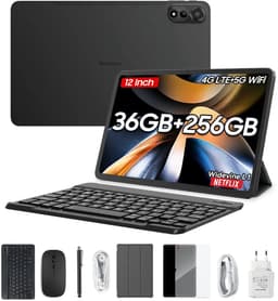 Blackview MEGA 2 Tablet Sets - Android 15 - 4G LTE+WiFi - 12 Inch - 36GB RAM - 256GB - Widevine L1 - 9000mAh - Grijs — thumbnail 1