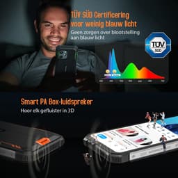 Blackview BV8900 - Robuuste Smartphone - 16GB RAM - 256GB - Warmtebeeldcamera - 6.5 inch - 10000mAh - IP68 Waterdicht - Outdoor Mobiele Telefoon - NFC - GPS - Zwart — thumbnail 6