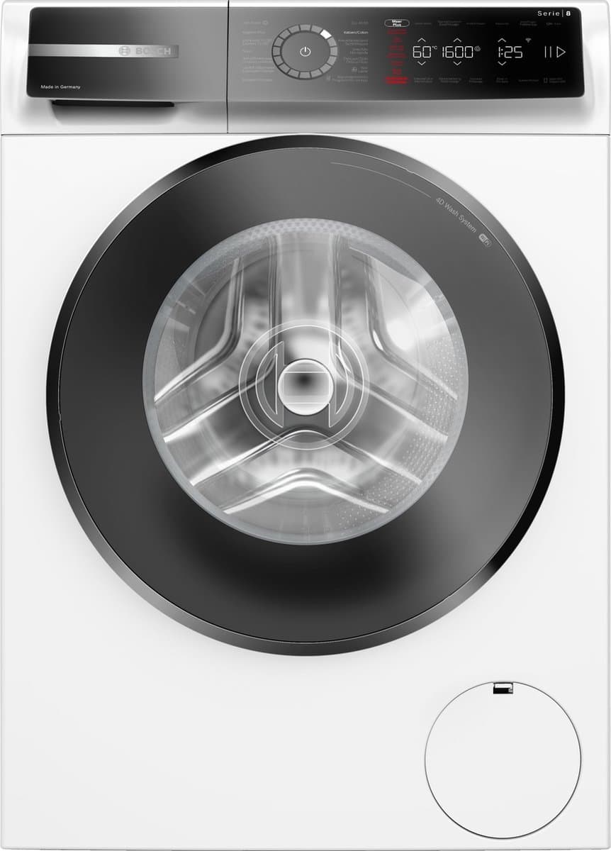Bosch WGB2561AFG - Serie 8 - Wasmachine met stoom - 10 kg - 1600 rpm - 30% zuiniger dan energielabel A - Iron Assist: vermindert kreukels tot 50% Home Connect - NL/FR Display — afbeelding 1