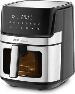 Ufesa 72805716 friteuse Enkel 6,5 l Vrijstaand Heteluchtfriteuse Zwart, Roestvrijstaal — thumbnail 2