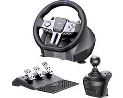 PXN - V9 Gen 2 - Race Stuur - Met Pedalen en Shifter - 270/900°- Game Stuur - Geschikt voor PS4 - Xbox One - PC - Xbox Series X|S - PS3 - Met App