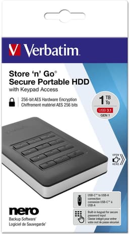 Verbatim Store ´n´ Go Secure Portable Harddisk 2TB — thumbnail 12