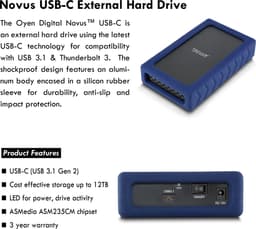 Oyen Digital Novus USB-C HDD - 12TB — thumbnail 10