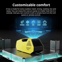 Mobiele Airconditioner – Draagbare Airco – Outdoor Koeling – Compacte Klimaatbeheersing – Lichtgewicht 6,5 Kg – 2380 BTU - 43 dB Geluid – Meerdere Modi — thumbnail 4
