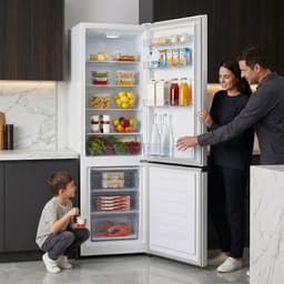 Heinner HC-HS269E++ Koel-vriescombinatie 269 L – Mechanische Bediening – LED-verlichting – Omkeerbare Deur – Wit – 5 Jaar Garantie — thumbnail 9