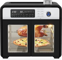XXL Heteluchtfriteuse 28L Mini-Oven met Circulatie 1700W 18 Programma's 7 Accessoires incl. Draaispies en Dubbele Ventilator — thumbnail 4
