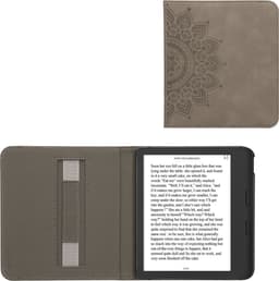 kwmobile ereader hoesje van kunstleer - geschikt voor Kobo Libra Colour - Met magneetsluiting - In grijs Opkomende Zon design — thumbnail 6