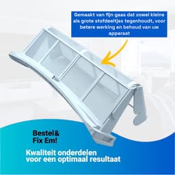 Fixem® Geschikt voor Aeg, Electrolux, Zanussi Filter 1366019014, 8581366019017 pluizenfilter - pluizenzeef droger filter - 325x310x75 mm - 1 Stuk — thumbnail 7
