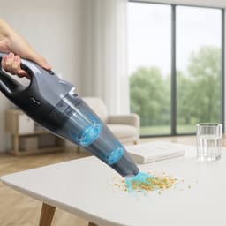 STAUS&BACH Kruimelzuiger met licht - Kruimeldief snoerloos - Handstofzuiger voor auto - SuperNova - Zwart/Grijs — thumbnail 13