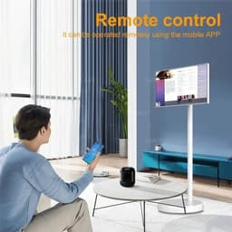 House of Balance Verrijdbaar Smartscreen - Tablet op Verrijdbare standaard - 21.5 Inch - Draaibaar - Wit - Koken Gaming Videocalls - Multifunctioneel — thumbnail 6