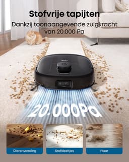 eufy Robotstofzuiger Omni E25, HydroJet dweilsysteem, 20.000 Pa zuigkracht, DuoSpiral borstels die ontklitten, CornerRover arm voor het schoonmaken van hoeken, alles-in-één station, voor gezinnen met huisdieren en kinderen. — thumbnail 11