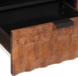 Tv-kast met deur - Media meubel - Woonkamer opbergen - Massief hout constructie - 105 x 33.5 x 46 cm — thumbnail 3