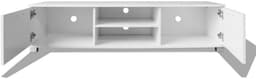 Moderne TV-tafel met 2 Etages en Deuren - Wit Glanzend 140 x 40,3 x 34,7 cm — thumbnail 3