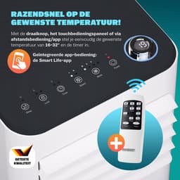 Monzana Mobiele Airco 7000BTU - 4in1 Kit Rolluik 20-25m² met App - Wit — thumbnail 6