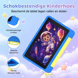 Kindertablet 7 inch - 128GB (64GB+64GB) + 8GB RAM - Tablet Inclusief Beschermhoes en 64GB SD-kaart - Ouderlijk Toezicht & Lange Batterijduur - Blauw — thumbnail 5