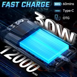 FOSSiBOT F106 Pro - Robuuste Smartphone - 15 GB RAM - 256 GB ROM - 6,58 inch - 12000 mAh - Robuuste Telefoon - Android 14 - GPS - Zwart — thumbnail 12
