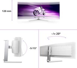 Philips Evnia 49M2C8900L - Ultrawide QD-OLED Curved Gaming Monitor - Ambiglow - KVM - USB-C 90w - 144hz - 49 inch — thumbnail 15