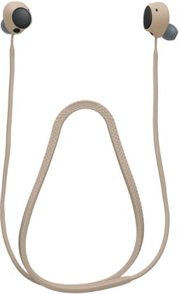 kwmobile Strap Compatible with Sony WF-C700N - Silicone Cord Holder for Wireless Earphones - Beige — thumbnail 3