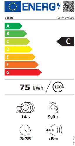 vaatwasser 60cm 14 couverts 44db wit - bosch - SMV4EVX00E — thumbnail 9
