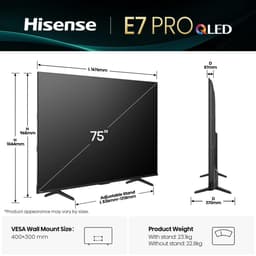 Hisense U7Q PRO 75E79Q PRO tv 190,5 cm (75") 4K Ultra HD Smart TV Wifi Zwart — thumbnail 7