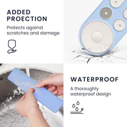 Silicone Anti-Slip Case for Google TV Remote Control - Light Blue — thumbnail 6