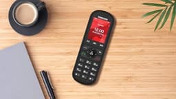 4G VoLTE Draadloze Mobiele Desktop Telefoon - Grote Knoppen - Geschikt voor Thuis en Kantoor met SIM Kaart en USB-C Lader - Zwart — thumbnail 4