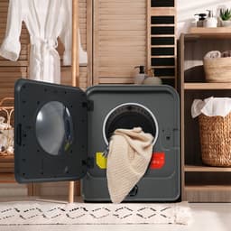 Re-purelife® Compacte Wasdroger met Afvoer voor Kleine Ruimtes - 3 kg Capaciteit (uitbreidbaar tot 4,5 kg) - 5 Programma's - Energieklasse G - Geschikt voor Opbouw of Opstelling - Stille Werking - 49.5*43.5x59.5 cm - Grijs — thumbnail 8
