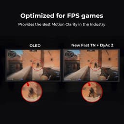 BenQ ZOWIE XL2566X+ eSports & Gaming Monitor 400Hz - HDMI - DP - New Fast TN Panel - XL Setting to Share - Schaduwkap - DyAc 2 - 24 inch — thumbnail 6