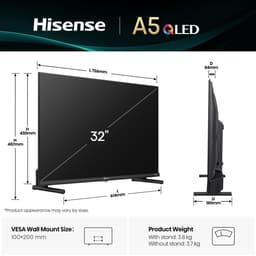 Hisense 32A59Q - Televisie - 32 Inch - Smart TV - Full HD - QLED - Dolby Atmos - VIDAA Smart OS - Zwart — thumbnail 7