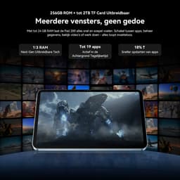 OSCAL Pad 200 Tablet - 24GB RAM - 256GB ROM - 13.4 Inch Full HD - 8300mAh AI Tablet - Android 16 - Met Toetsenbord(QWERTY), Beschermhoes, Muis, Stylus - Zwart — thumbnail 3