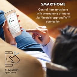 Klarstein Mobiele airconditioner met luchtafvoerslang, 4-in-1 airconditioner met ventilator, luchtontvochtiger & nachtmodus, Kleine & draagbare airconditioner voor thuis & op kantoor, Laag verbruik, 12000 BTU,5 kW voor 56 m² - Afstandsbediening — thumbnail 23