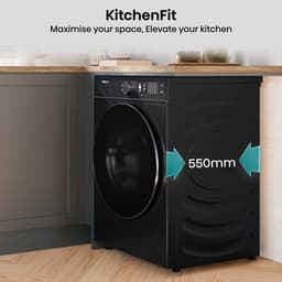 Hisense WF5I1045BBQ Wasmachine - Voorbelading - 10,5 kg - 1400 RPM - Zwart - A-klasse - ConnectLife - Quick Wash - Pure Jet - iFit - iPlay - Trommelverlichting — thumbnail 14