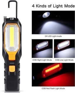 LED-werklamp met USB-oplaadhaak, 4 lichtstanden, 300 lumen. — thumbnail 3