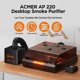 Flolife - AP220 Rookzuiveraar voor Lasergraveerder – Hoog Rendement Rookafzuiger met Laagfilterelement – Zuiveringsreiniger voor Rook & Damp — thumbnail 5