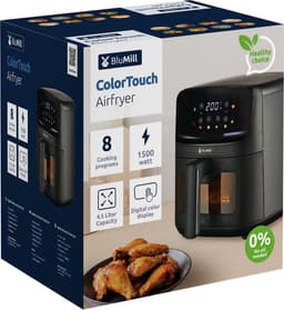 BluMill Airfryer – Heteluchtfriteuse met 8 Programma’s – 4,5 Liter – 1500W – Inclusief Crispplaat — thumbnail 7