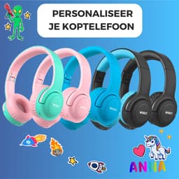 WiseQ HERO Kinderkoptelefoon – Draadloze Koptelefoon Kind met Bluetooth – 13dB Geluidsdempend – 38u batterij & Microfoon – Blauw & Zwart — thumbnail 11