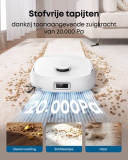 eufy Robotstofzuiger Omni E25, HydroJet dweilsysteem, 20.000 Pa zuigkracht, DuoSpiral borstels die ontklitten, CornerRover arm voor het schoonmaken van hoeken, alles-in-één station, voor gezinnen met huisdieren en kinderen. — thumbnail 13