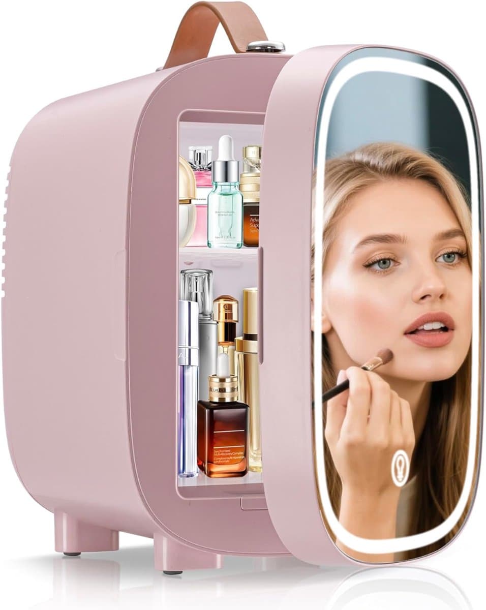 DnA® Mini vriezer - Diepvries - 4L - Mini Koelkasten - Roze - 16cm x 14cm x 21cm — afbeelding 1