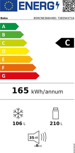 Beko B5RCNE366HXB1 Vrijstaand 316 l Metallic — thumbnail 2