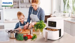 Philips Airfryer Connected 5000 Series - HD9255/30 - Heteluchtfriteuse - 4.1 liter (L) - RapidAir - 13 in 1 kookfuncties - Quickclean - 1400W - Wit — thumbnail 6