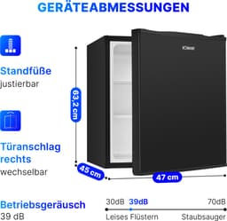 Bomann KB 7347 Mini Koelkast - Barkoelkast - 58 liter - zwart — thumbnail 3