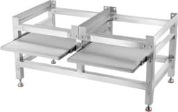Wasmachineverhoging 268 kg, Wasmachine Verhoger Voetstuk 122 x 66 x 56 cm, Wasmachine Basisstandaard met 2 Plank, Wasmachine Basis Aluminiumlegering en Roestvrij Staal, Onderstel Voor Wasmachine — thumbnail 6