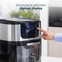 Princess Airfryer Oven DeLuxe 182075 - Heteluchtfriteuse - Extra groot 11 liter - PFAS vrij - 10 automatische programma's - RVS/Zwart — thumbnail 9