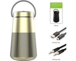 HOPESTAR H33 Goud draagbare draadloze Bluetooth-luidspreker FM-zender Powerbank