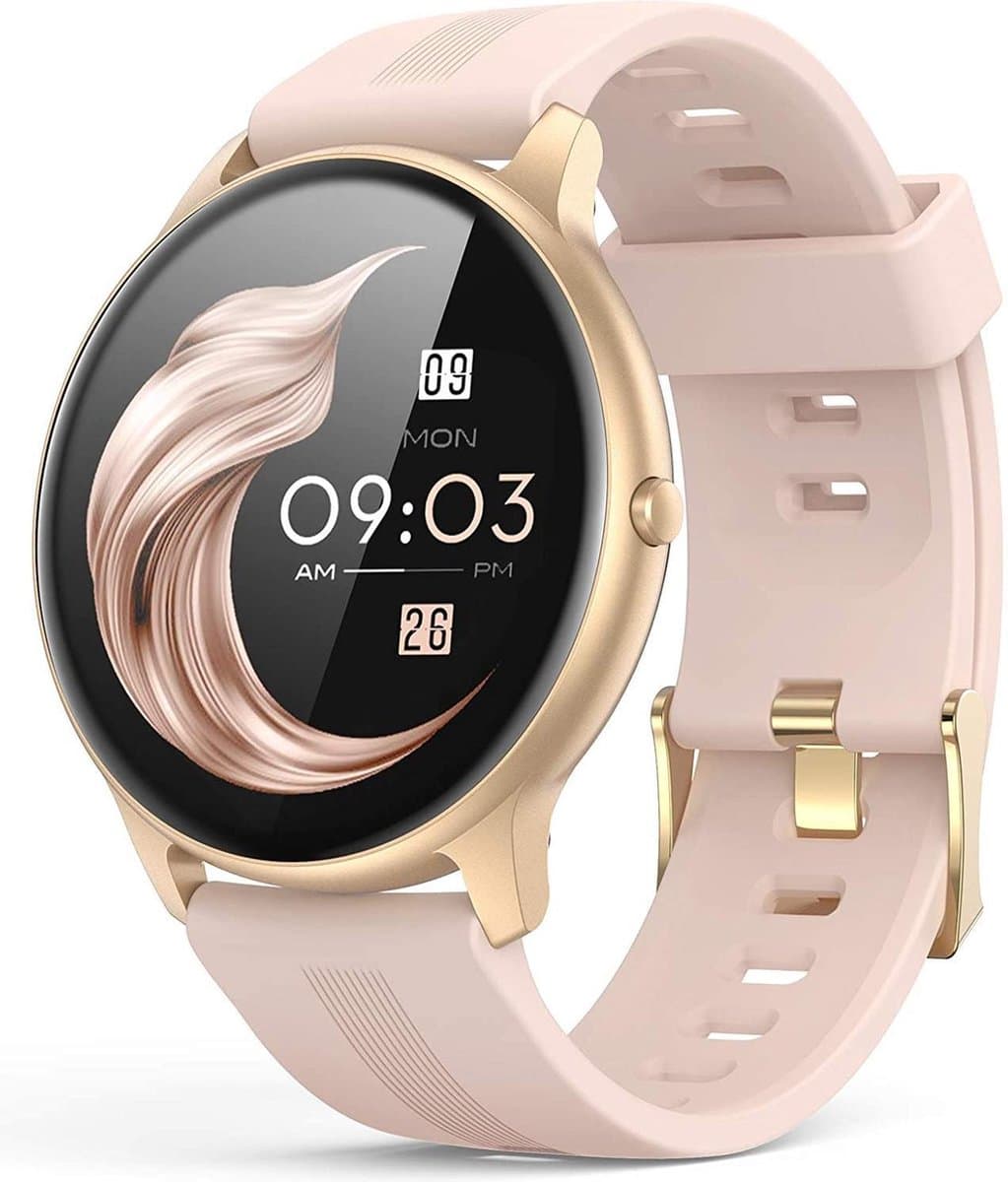 SAMMIT Smartwatch Dames Goud - Meldingen - Met Stappenteller - Iphone & Android - Smartwatch Dames — afbeelding 1