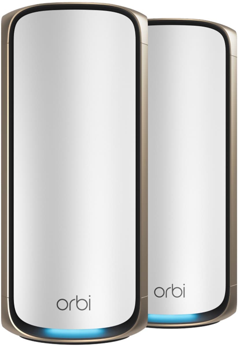 NETGEAR Orbi RBE972S - Mesh WiFi - WiFi Versterker - BE27000 - Quad-Band - 2-Pack - Wit — afbeelding 1