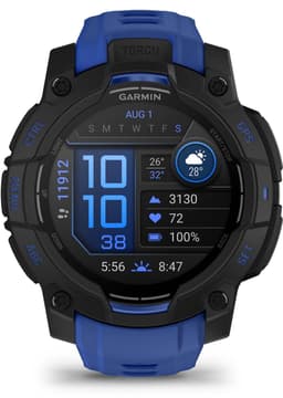 Garmin Instinct 3- Smartwatch - 45mm - AMOLED - Zwart & Blauw - Limited Edition — thumbnail 1